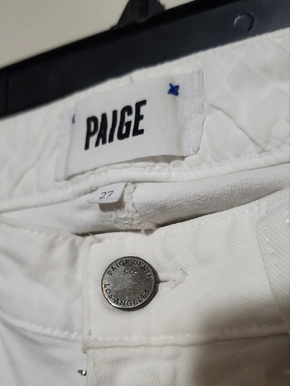 PAIGE Skyline Ankle Peg White Skinjy Neutral Minimlaist Mid Rise Bodycon Fitted